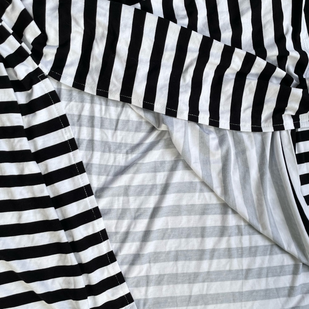 St. John's Bay— black and white striped dress - Picture 2 of 3